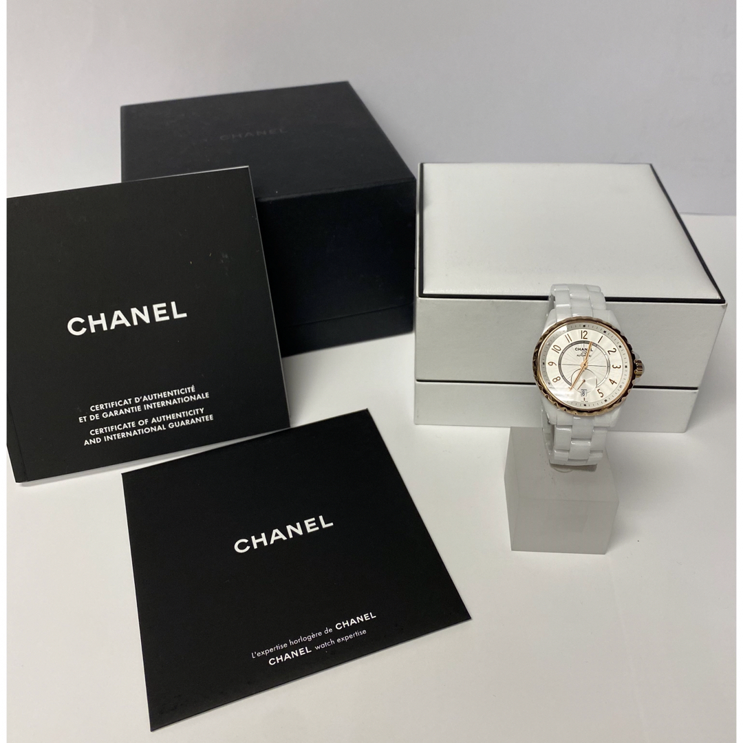 CHANEL(シャネル)の極美品　定価127万　シャネル J12 H3839 K18PG 自動巻新バックル レディースのファッション小物(腕時計)の商品写真