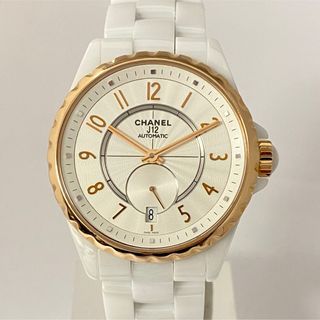 シャネル(CHANEL)の極美品　定価127万　シャネル J12 H3839 K18PG 自動巻新バックル(腕時計)