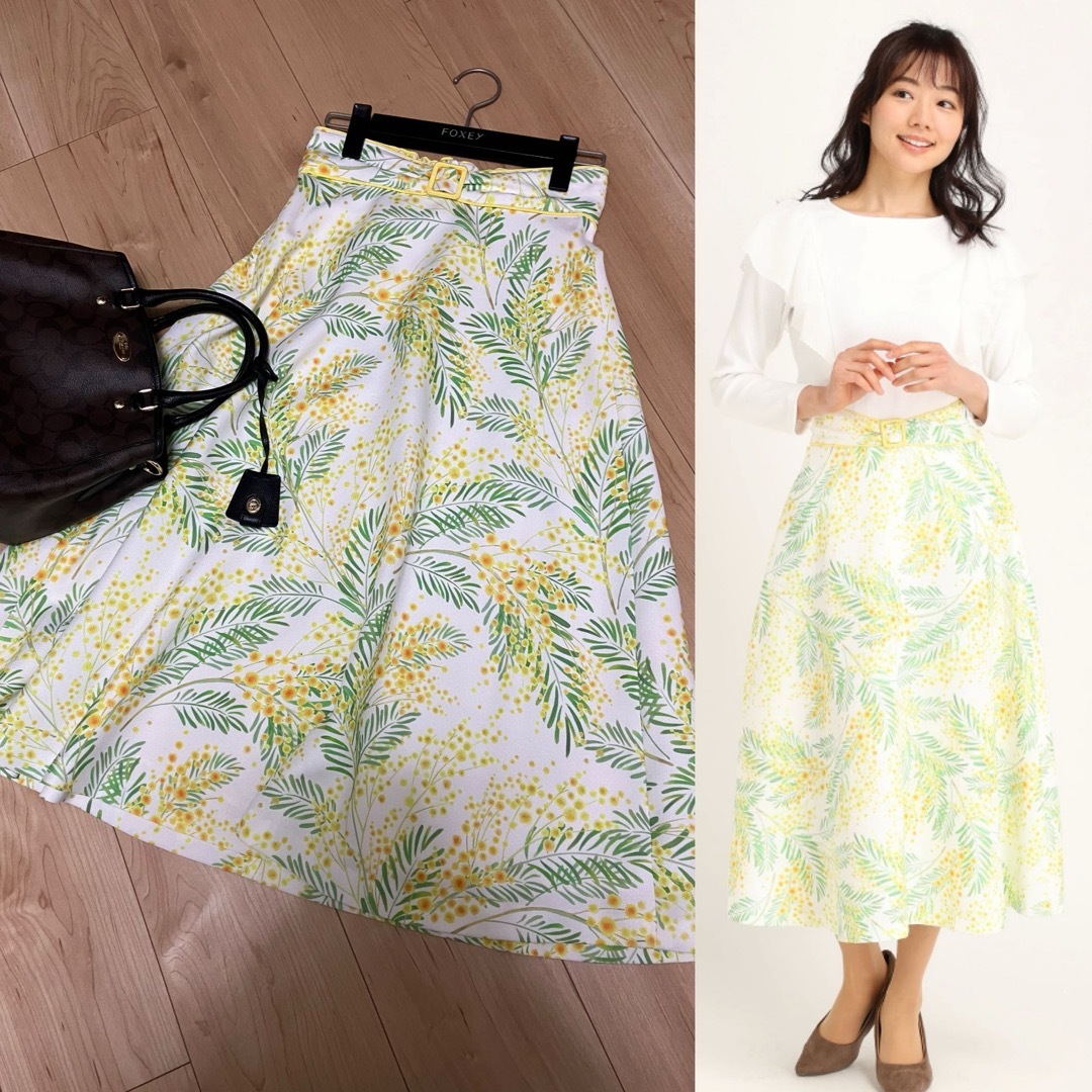 STRAWBERRY-FIELDS(ストロベリーフィールズ)の極美品　ストロベリーフィールズ　2022 スカート　柄 レディースのスカート(ロングスカート)の商品写真