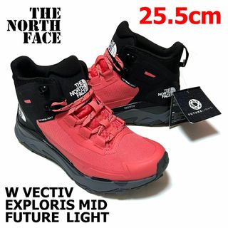 ザノースフェイス(THE NORTH FACE)の<新品> 25.5㎝　ノースフェイス　レディース　トレッキング シューズ　レッド(スニーカー)