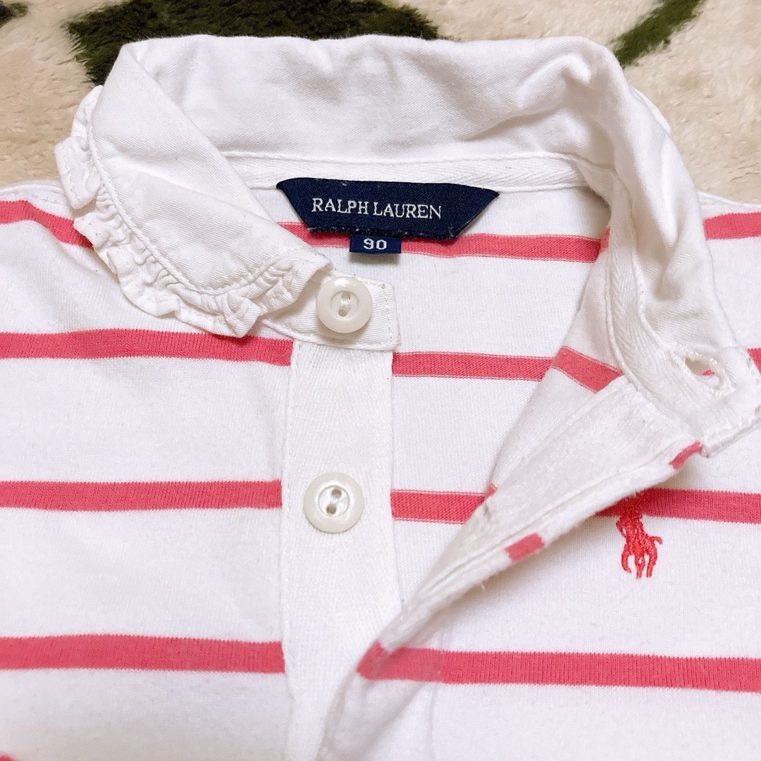 Ralph Lauren(ラルフローレン)の長袖ポロシャツ　トップス　90 キッズ/ベビー/マタニティのキッズ服女の子用(90cm~)(Tシャツ/カットソー)の商品写真