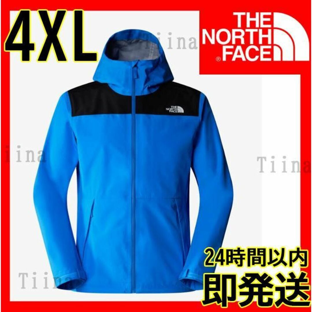 THE NORTH FACE(ザノースフェイス)の4XL 新品 アメリカ USA ノースフェイス マウンテンジャケット 黒 ブルー メンズのジャケット/アウター(マウンテンパーカー)の商品写真