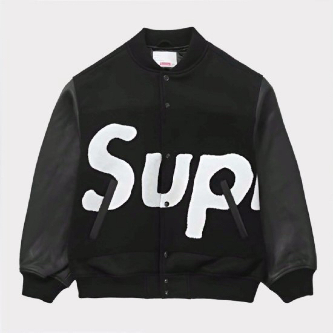 Supreme(シュプリーム)のSupreme Big Logo Varsity Jacket "Black" メンズのジャケット/アウター(スタジャン)の商品写真