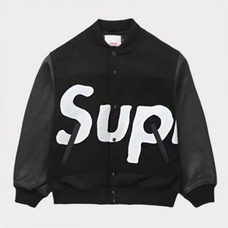 シュプリーム(Supreme)のSupreme Big Logo Varsity Jacket "Black"(スタジャン)