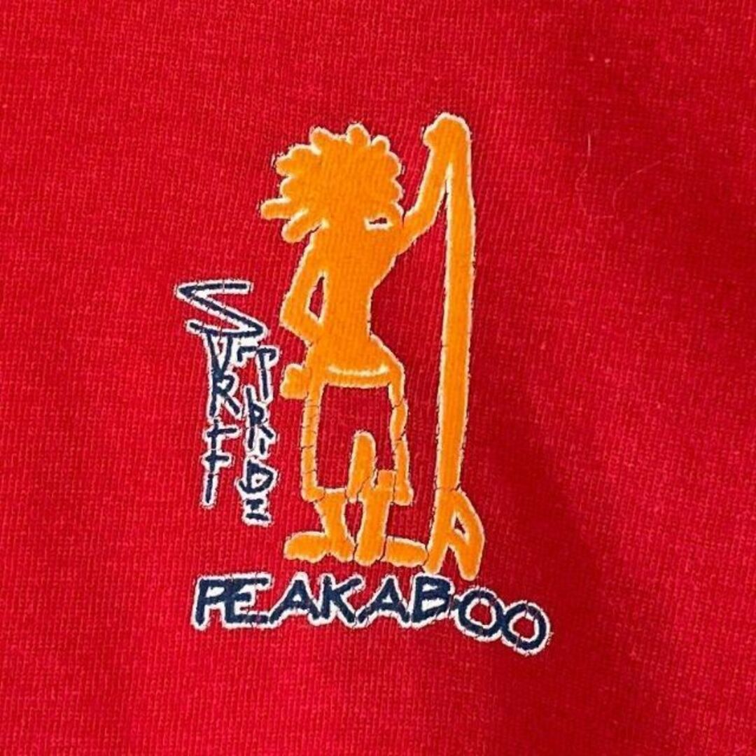 VINTAGE(ヴィンテージ)のヴィンテージ古着 90s オールドサーフ Tシャツ 半袖 赤 M メンズのトップス(Tシャツ/カットソー(半袖/袖なし))の商品写真
