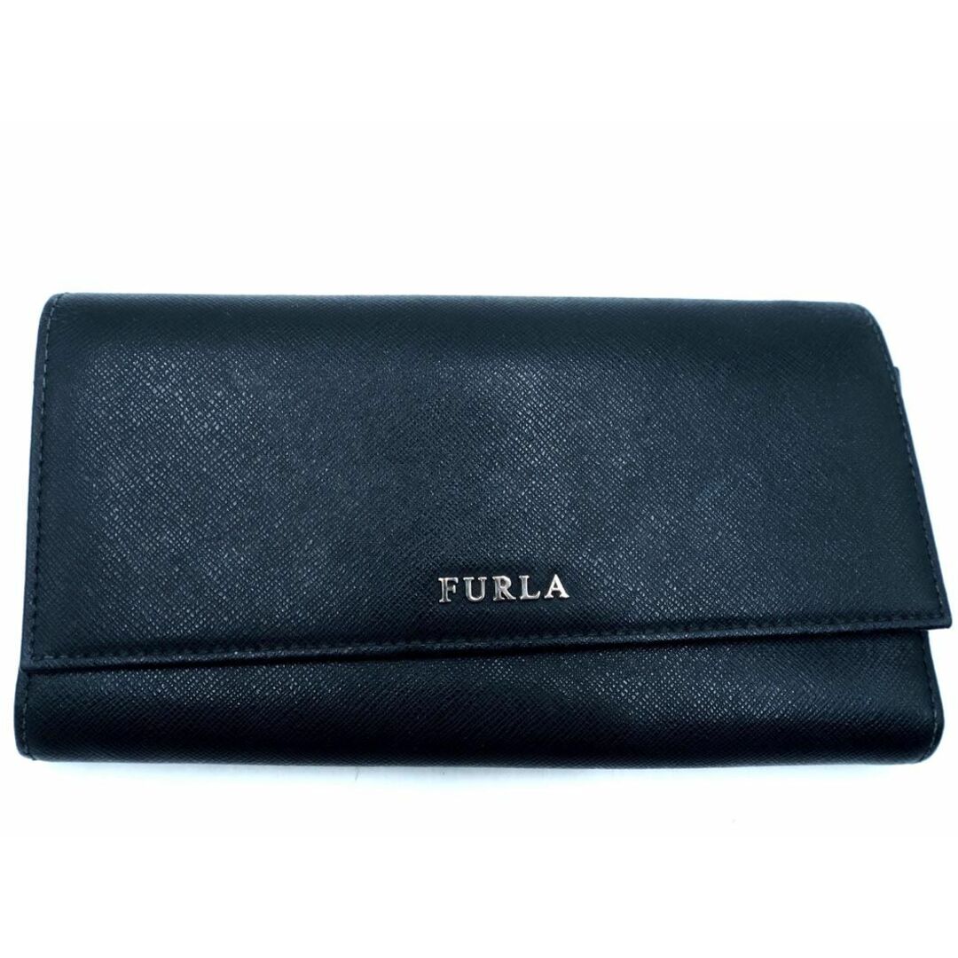 Furla(フルラ)のFURLA フルラ レザー 3つ折り 長 財布 黒 ■■ レディース レディースのファッション小物(財布)の商品写真