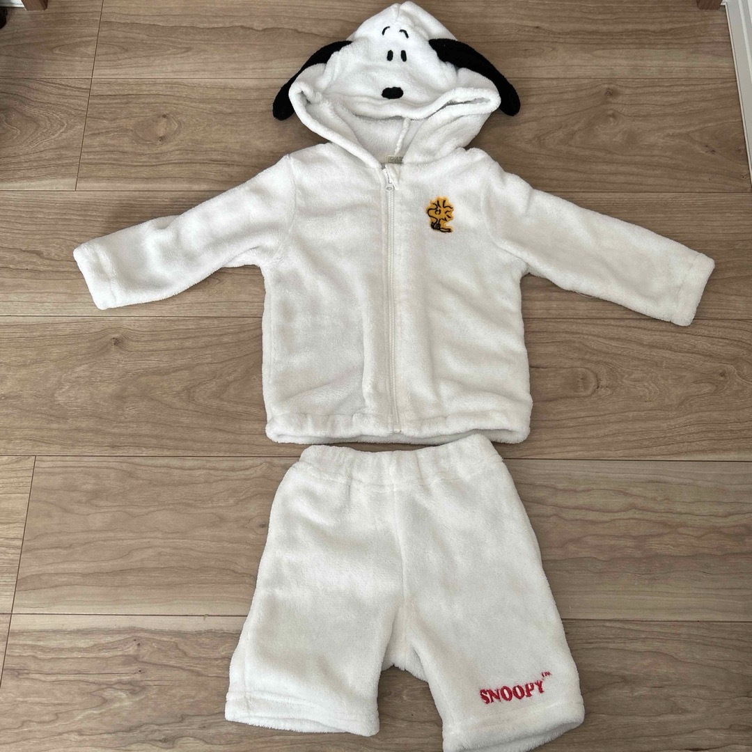 SNOOPY(スヌーピー)のSNOOPY モコモコセットアップ キッズ/ベビー/マタニティのベビー服(~85cm)(その他)の商品写真