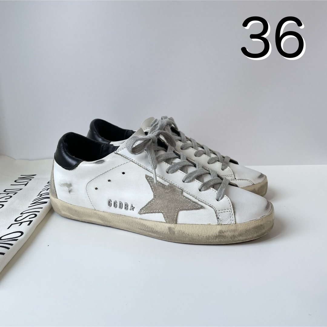 GOLDEN GOOSE(ゴールデングース)のGOLDEN GOOSE ゴールデングース スーパースター 36 黒☆美品 レディースの靴/シューズ(スニーカー)の商品写真