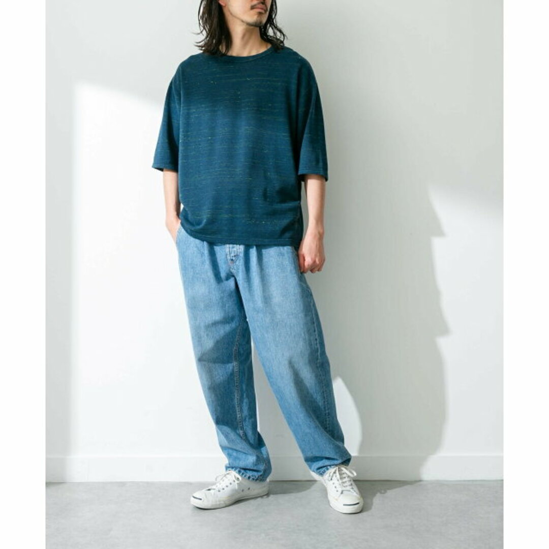 Sonny Label(サニーレーベル)の【ネイビー】【M】JAPAN MADE ショートスリーブプルオーバー メンズのトップス(Tシャツ/カットソー(半袖/袖なし))の商品写真