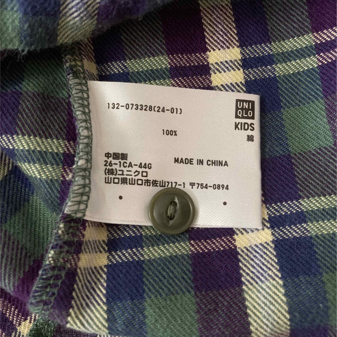 UNIQLO(ユニクロ)のユニクロ チェックシャツ チュニック 長袖 レギンスパンツ コーデ売り キッズ/ベビー/マタニティのキッズ服女の子用(90cm~)(ワンピース)の商品写真