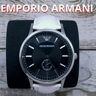 エンポリオアルマーニ(Emporio Armani)のエンポリオアルマー二　ホワイト　レザー　GA　腕時計　レディース　メンズ(腕時計(アナログ))