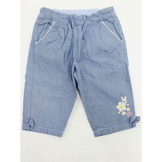 ミキハウス(mikihouse)の◇ミキハウス/mikihouse◇100cm 半端丈パンツ ライトインディゴ うさこちゃん【中古】子供服 キッズ kids 女の子 春夏 131032 bottoms(パンツ/スパッツ)