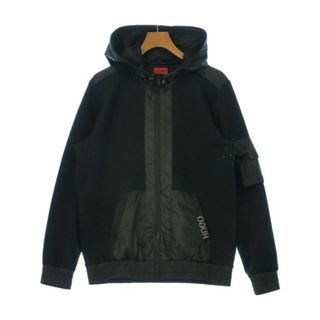 ヒューゴボス(HUGO BOSS)のHUGO BOSS ヒューゴボス パーカー M 黒 【古着】【中古】(パーカー)