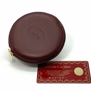 カルティエ(Cartier)の【ほぼ未使用】カルティエ　まあるい　レザー　コインケース　ギャランティカード付き(財布)