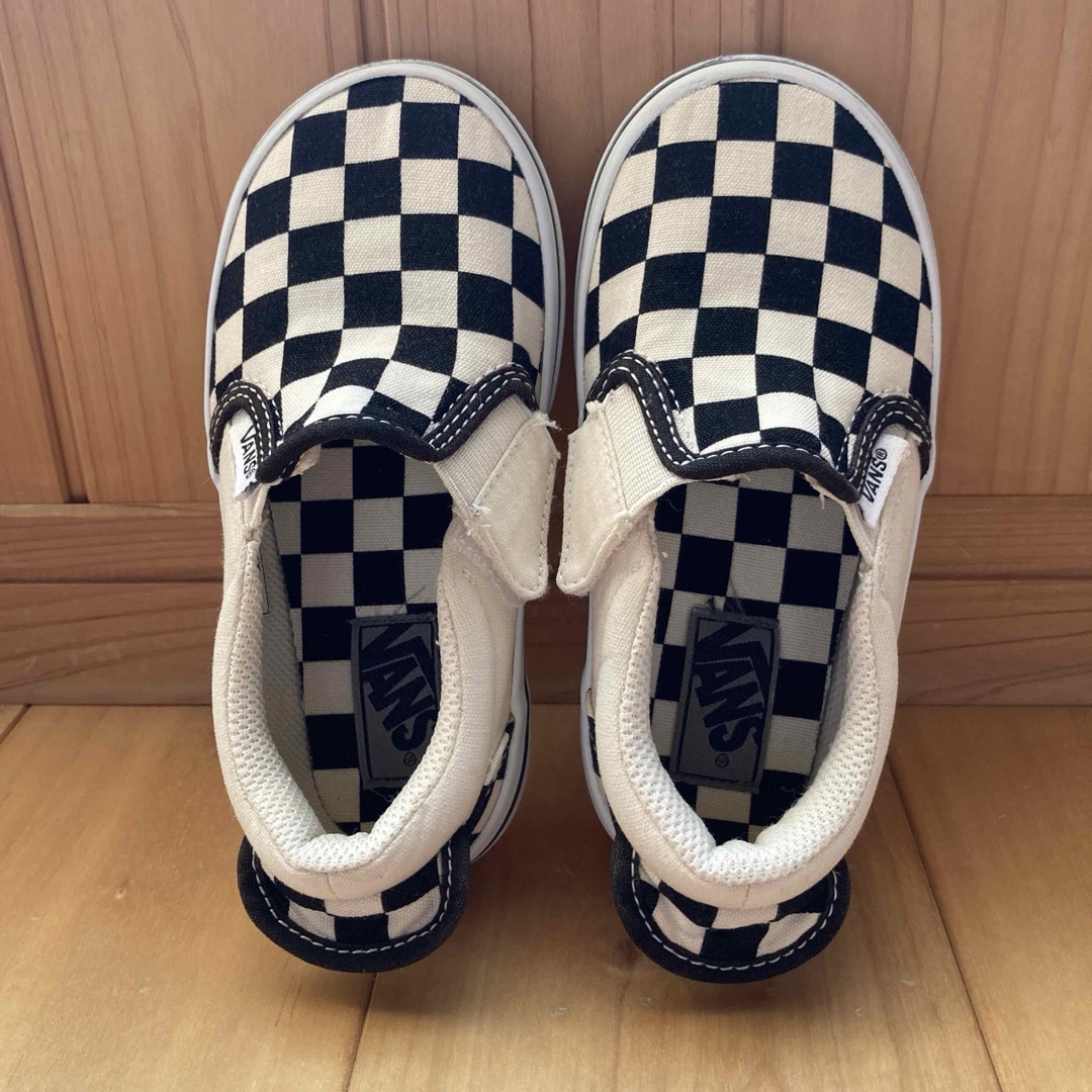 VANS(ヴァンズ)の17cm ヴァンズ　チェッカーフラッグ　スリッポン キッズ/ベビー/マタニティのキッズ靴/シューズ(15cm~)(スリッポン)の商品写真