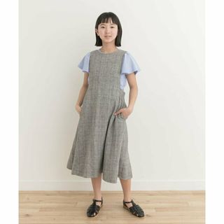 アーバンリサーチドアーズ(URBAN RESEARCH DOORS)の【CHECK】『WEB/一部店舗限定』『親子リンク』リネンレーヨンジャンパースカート(KIDS)(ワンピース)