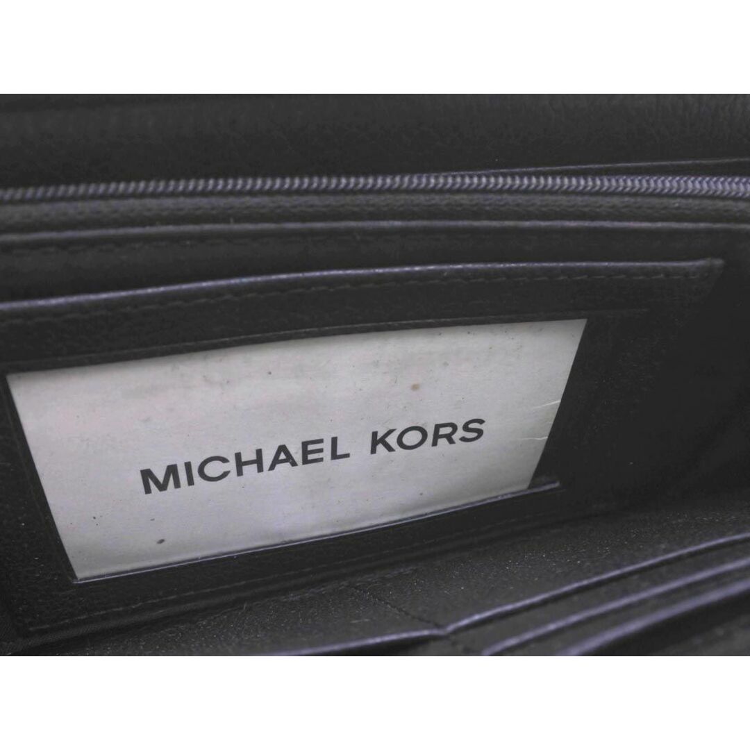 Michael Kors(マイケルコース)のMICHAEL KORS マイケルコース レザー ラウンドジップ 長 財布 黒 ■■ メンズ メンズのファッション小物(折り財布)の商品写真