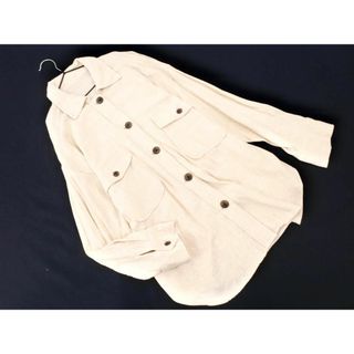 マウジー(moussy)のアズールバイマウジー リネン混 シャツ sizeS/アイボリー ■◇ レディース(シャツ/ブラウス(長袖/七分))