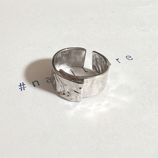 シルバーリング 925 岩肌 レイヤード 凸凹 ジオメトリック 韓国 指輪①(リング(指輪))