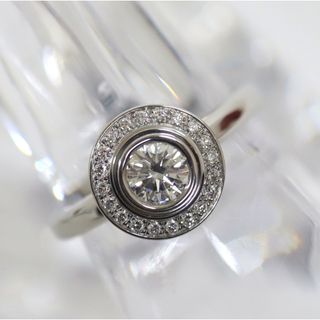 カルティエ(Cartier)の【Cartier】カルティエ ダムール ダイヤリング Pt950 トップD0.31ct ＃49（9号）GIA鑑別書付き 5.0g/ko00640tg(リング(指輪))