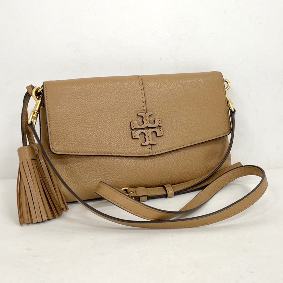 Tory Burch(トリーバーチ)の【TORY BURCH】トリーバーチ ショルダーバッグ フリンジ レザー ブラウン×ゴールド金具 /kt09823ng レディースのバッグ(ショルダーバッグ)の商品写真