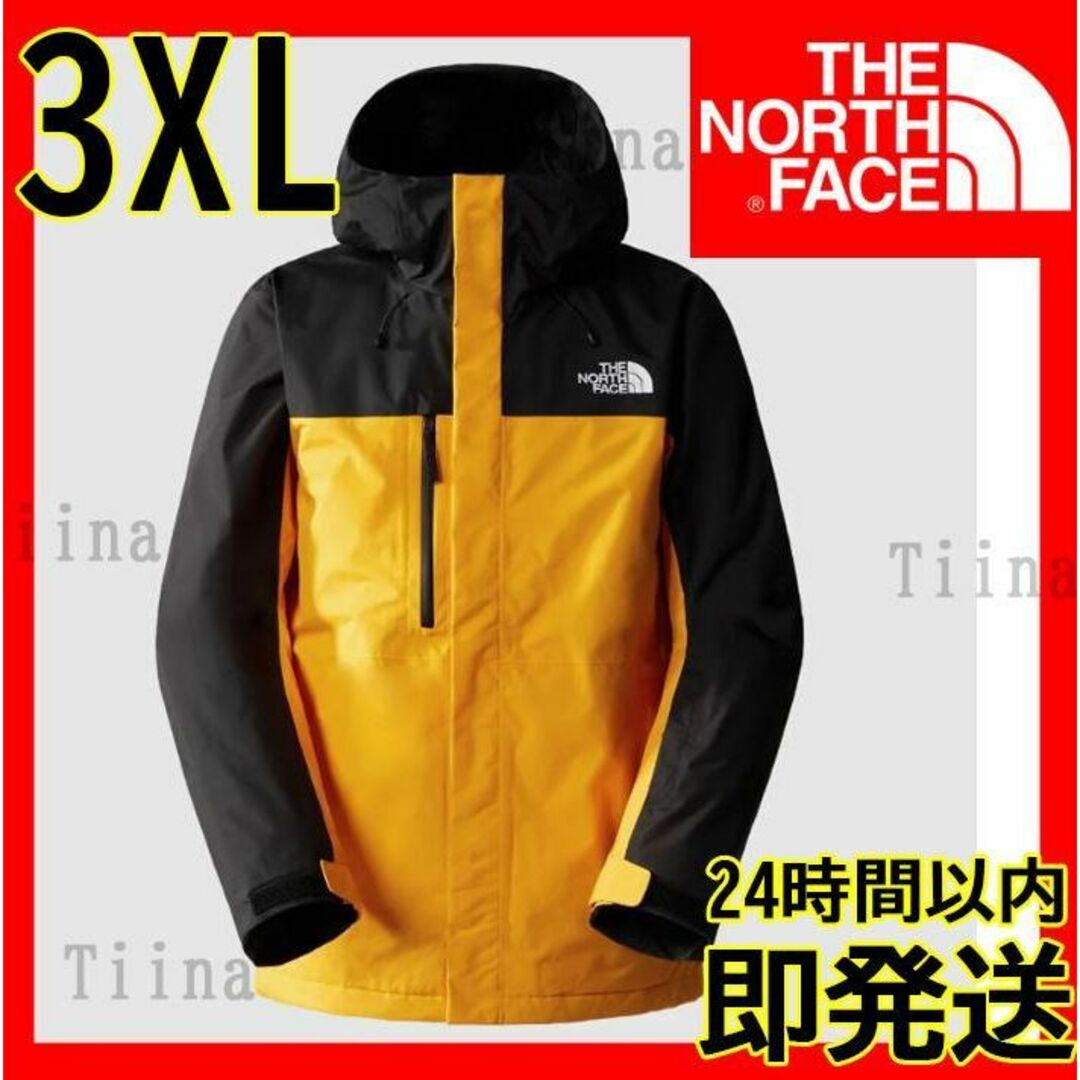 3XL 新品 アメリカ ノースフェイス ジャケット オレンジ イエロー USA