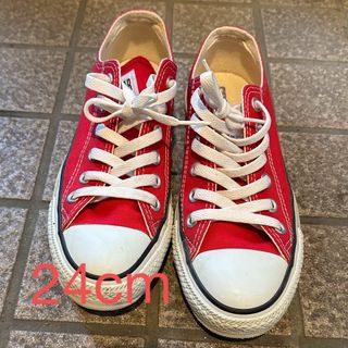 コンバース(CONVERSE)のconverse オールスター　ALL⭐︎STAR コンバース　24cm 赤　(スニーカー)