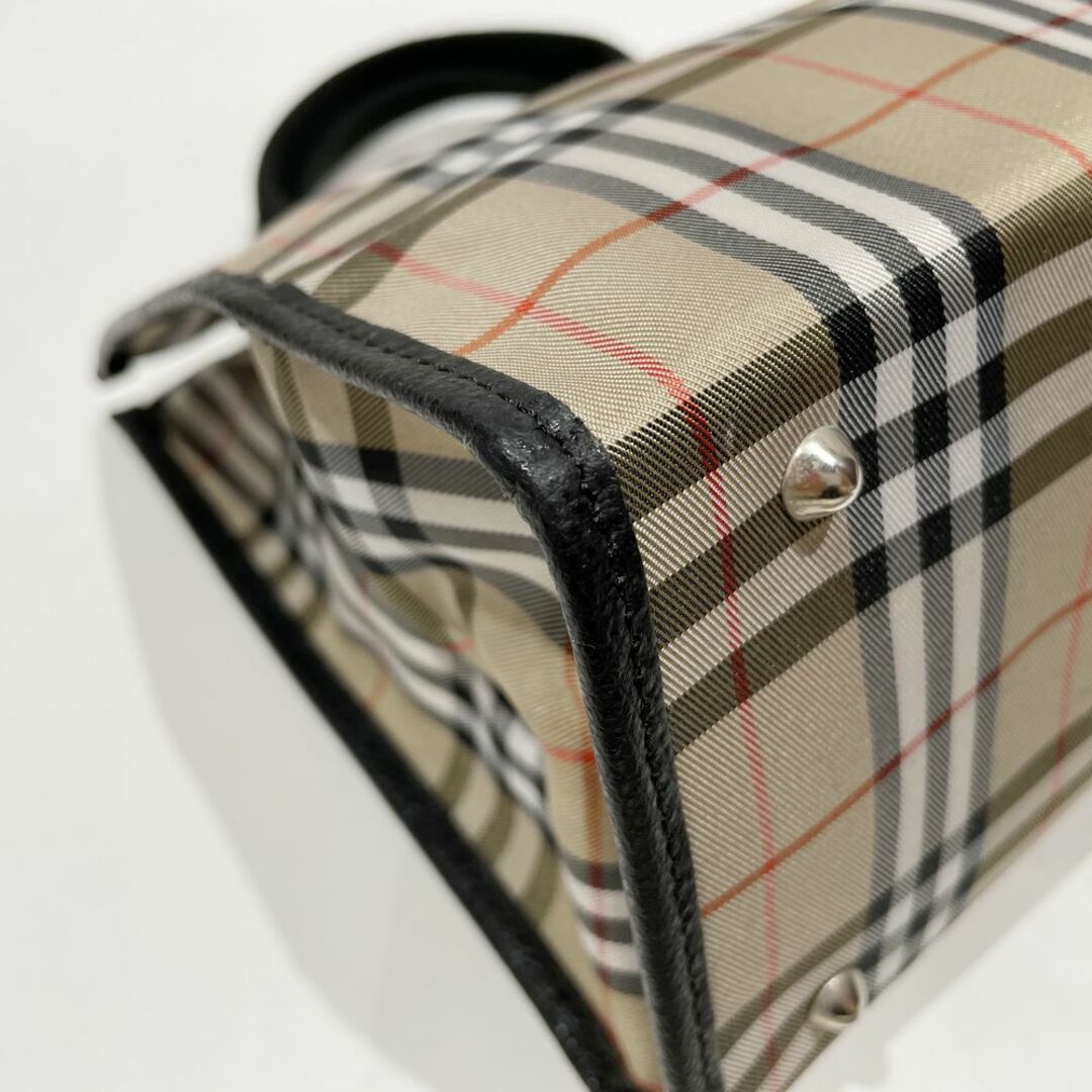 BURBERRY(バーバリー)のBURBERRY ハンドバッグ ロンドン ノバチェック ミニ キャンバス レザー レディースのバッグ(ハンドバッグ)の商品写真