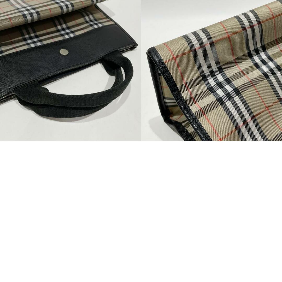 BURBERRY(バーバリー)のBURBERRY ハンドバッグ ロンドン ノバチェック ミニ キャンバス レザー レディースのバッグ(ハンドバッグ)の商品写真