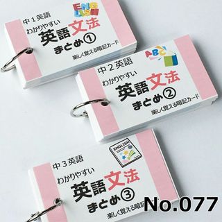 【077】中学３年間の英語文法のまとめ問題カード　英作文　英単語　英会話(住まい/暮らし/子育て)