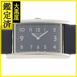 ティファニー(Tiffany & Co.)のティファニー イーストウエストミニ クオーツ ステンレス/革 ネイビー【434】(腕時計)