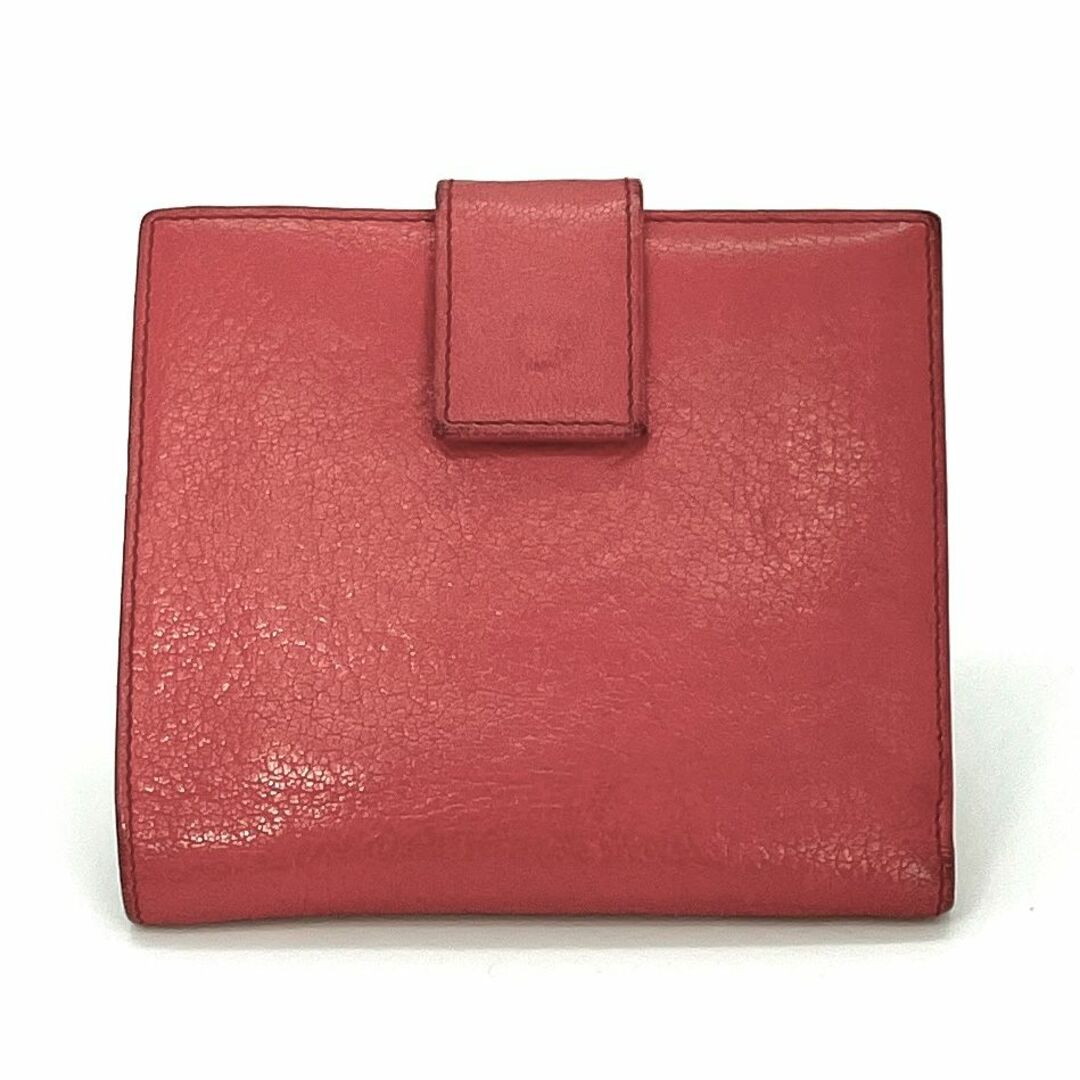 Gucci(グッチ)の【希少】グッチ　めずらしいピンク　オールレザーのバンブー 二つ折り財布 レディースのファッション小物(財布)の商品写真