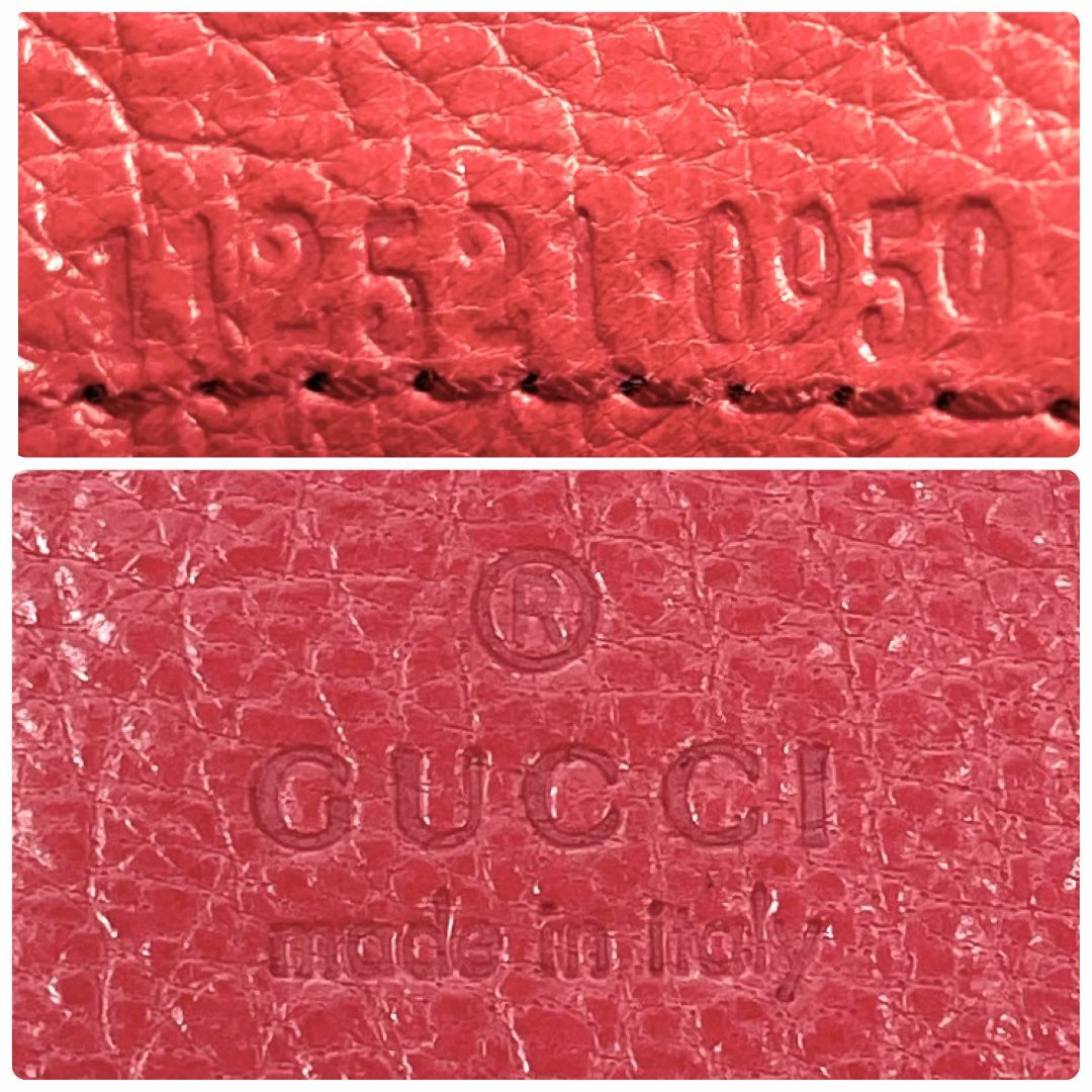 Gucci(グッチ)の【希少】グッチ　めずらしいピンク　オールレザーのバンブー 二つ折り財布 レディースのファッション小物(財布)の商品写真