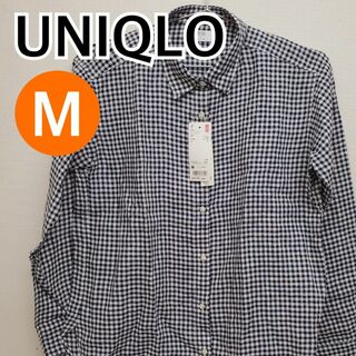 ユニクロ(UNIQLO)の【新品】UNIQLO シャツ ブラウス ボタンシャツ チェック柄 M【CT87】(シャツ/ブラウス(長袖/七分))