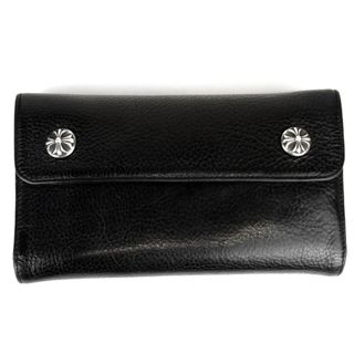 Chrome Hearts - クロムハーツ CHROME HEARTS ■ 【 WAVE 】 ウェーブ クロスボール レザー ウォレット 長財布 n5028