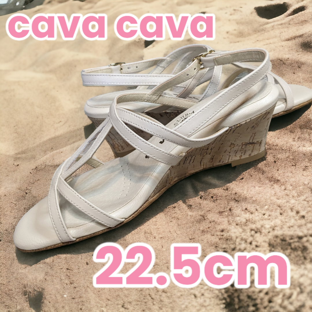 cavacava(サヴァサヴァ)の【ウェッジソール採用✨新品未使用品】　サヴァサヴァ　ミュール サンダル 厚底　白 レディースの靴/シューズ(サンダル)の商品写真