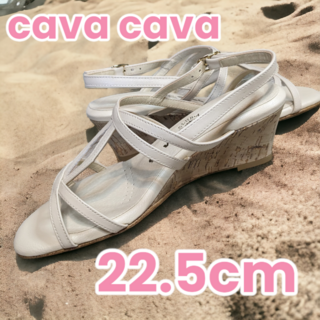 cavacava - 【ウェッジソール採用✨新品未使用品】　サヴァサヴァ　ミュール サンダル 厚底　白