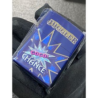 zippo ジャグラー シェル 2面刻印 ブルー 特殊加工 2023年製(その他)