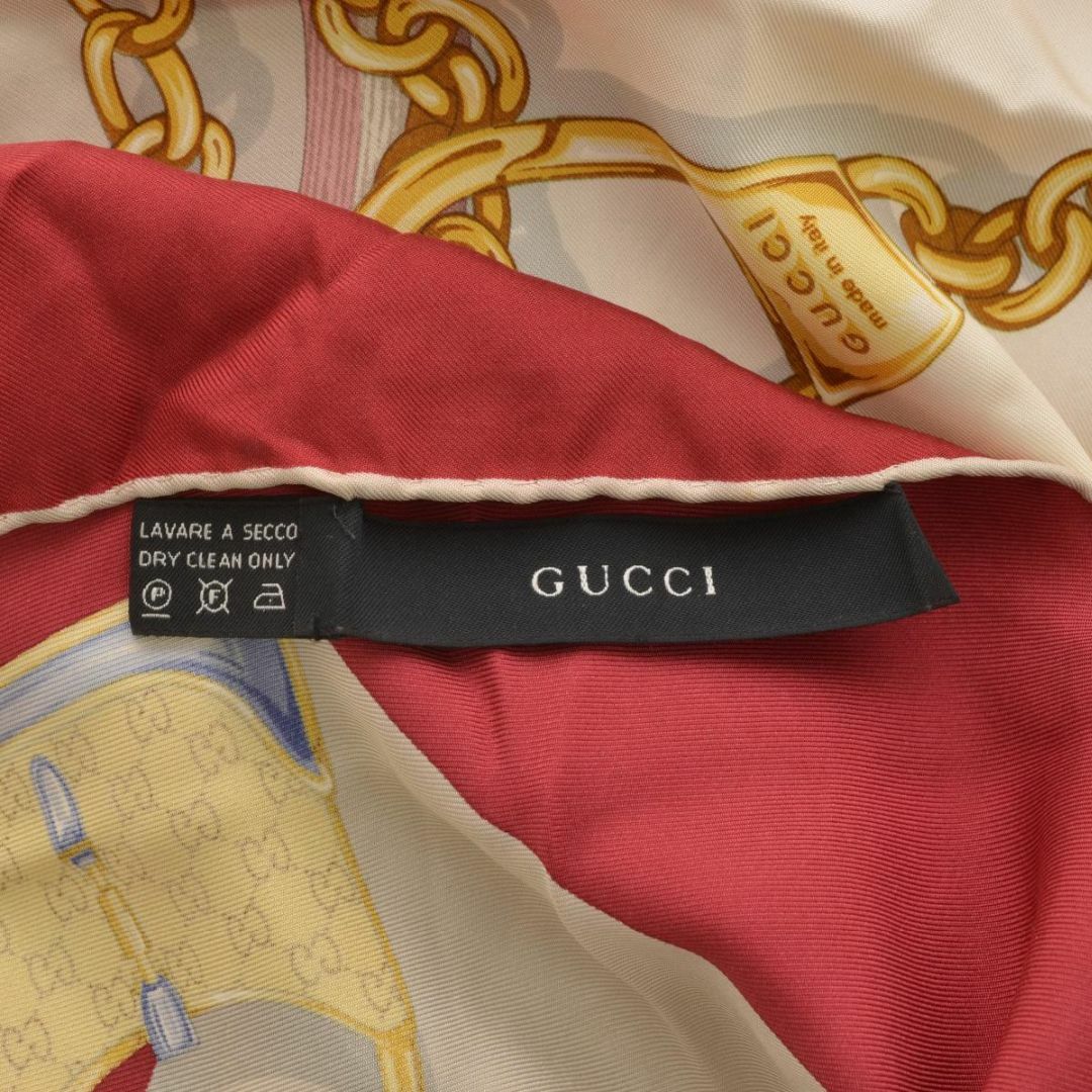 Gucci(グッチ)の【GUCCI】シルクチェーンスカーフ レディースのファッション小物(バンダナ/スカーフ)の商品写真