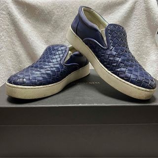 ボッテガヴェネタ(Bottega Veneta)の■BOTTEGA VENETAボッテガヴェネタ レディーススリッポン 紺系■(スリッポン/モカシン)