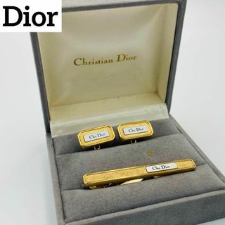 ★Dior★ ネクタイピン・カフリンクス ロゴ 八角形 ゴールド 箱付き