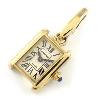 カルティエ(Cartier)のカルティエ Cartier チャーム ペンダントトップ タンク 時計モチーフ 廃盤 レア K18YG 【中古】(チャーム)