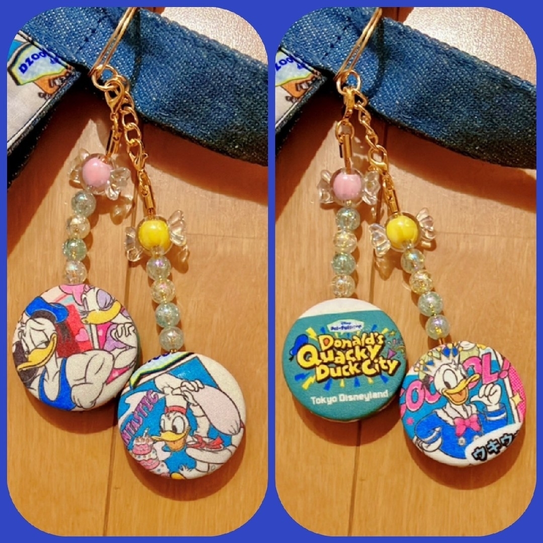 Disney(ディズニー)のパルパルーザ第二段⭐クワッキーダックシティ　マカロンチャーム付き　トートバッグ レディースのバッグ(トートバッグ)の商品写真