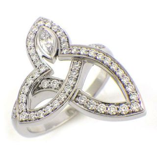 ハリーウィンストン(HARRY WINSTON)のハリーウィンストン HARRY WINSTON リング リリークラスター FRDPMQRFLC リーフ 1ポイント マーキスカット ダイヤモンド 54ポイント ラウンドカット ダイヤモンド 計0.41ct PT950 10号 【箱・保付き】 【中古】(リング(指輪))