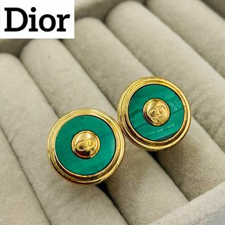 ★Dior★ カフリンクス CDロゴ サークル グリーン ゴールド