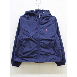 ラルフローレン(Ralph Lauren)の【春物 新入荷!】▽ラルフローレン/Ralph Lauren▽120cm ナイロンブルゾン/ナイロンジャンパー/ウィンドブレーカー 紺 フード収納可【中古】子供服 キッズ kids 女の子 春秋 otr 122042(ジャケット/上着)