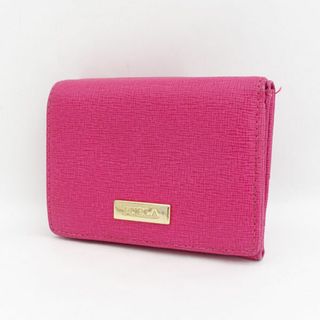 フルラ(Furla)のFURLA / フルラ ◆三つ折り財布/ロゴプレート/レザー/レッド 【財布/サイフ/ウォレット/wallet/コイン】 レディースファッション【中古】 [0220483223](財布)