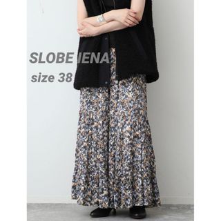 スローブイエナ(SLOBE IENA)の【SLOBE IENA】新品・未使用★シャドーフラワーパターンティアードスカート(ロングスカート)