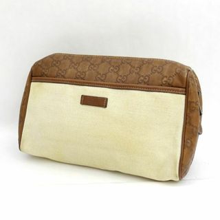 グッチ(Gucci)のGUCCI / グッチ ■GG グッチシマ セカンドバッグ キャンバス レザー ブラウン ベージュ 162792 【バッグ/バック/BAG/鞄/カバン】 ブランド【中古】 [0990012952](クラッチバッグ)