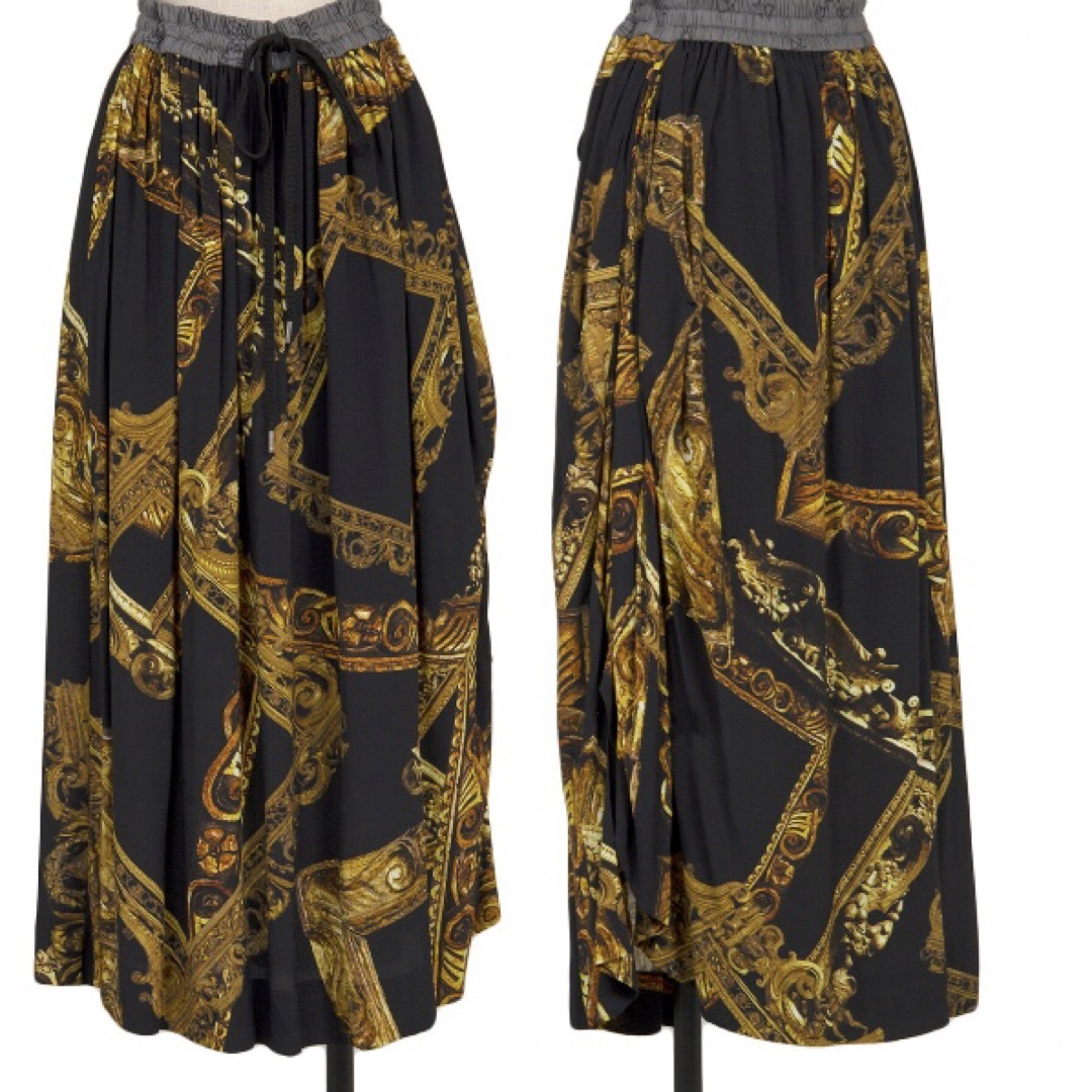 Vivienne Westwood(ヴィヴィアンウエストウッド)のヴィヴィアンウエストウッド　フレーム柄スカート レディースのスカート(ロングスカート)の商品写真